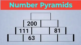 Can you solve the Pyramid/ Addition Pyramid Puzzle Game/ Number Pyramid/ Brain Test Puzzle