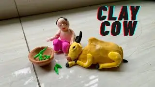 SCULPTURE : HOW TO MAKE COW WITH CLAY |#clayart