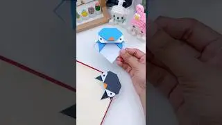 Amazing paper Penguin bookmark for all book worms out there #shorts #bookmark #crafts #youtubeshorts