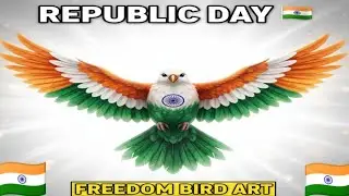 Drawing Freedom Bird for Republic Day!