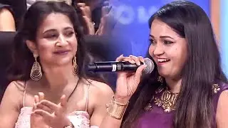 Manvitha Kamath Enjoying Singer Anuradha Bhat's Beautiful Singing