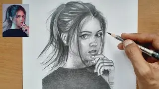 Reference to Sketch : how to draw a beautiful girl portrait in pencil