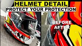 RESTORE & PROTECT Your Motorcycle Helmet - Detail Polish Ceramic Protection ASMR
