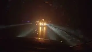 Driving down from Cypress Mountain at a foggy night, Jan 2026
