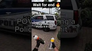 Pov :- Detailing a Police K-9 Unit 🚨🔥 #shorts #carcare #police #carwash #detailing #satisfying