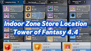 Vehicle Skin Store, CD Store, Relic Shards Store, Red Nucleus Store Tower of Fantasy Indoor Zone
