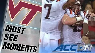 VT's Michael Brewer Finds Sam Rogers for 10-Yard TD Pass | ACC Must See Moment