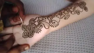 frent hand arabic mehandi design/art by an lefty