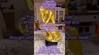 Timelapse: 3D Printing The Thinker Statue in Shiny Gold | Art Meets Technology #storymaking