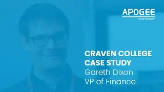 Interview with Gareth Dixon VP of Finance | Craven College | Managed IT Services | Apogee Corp