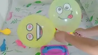 ASMR Fun balloon emoticon, polkadot, unicorn, flower inflation and deflating