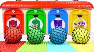 Satisfying Garage ASMR | Making 4 Slime Net Balls FROM Funn Patrol Doors Mixing All Candy Relax ASMR