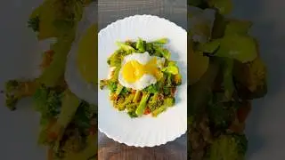 Stir-Fried Broccoli With Egg(अन्डासंग) #shorts #asmr #stirfry #broccoli #mukbang #foodie