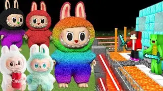 LABUBU vs Security House JJ and Mikey in Minecraft Maizen