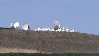 Giant Satellite Dishes Aimed Into Space 
