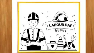 Labour Day Card Easy | Labour Day Drawing | Labour Day Greeting Card Making Easy