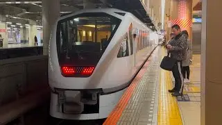 東武N100系N104F編成が特急スペーシアX浅草行きとして北千住駅を通過するシーン！