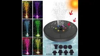 LED Solar fountain light Waterproof floating Submersible Pump for Bird Bath Garden Fountain Pool