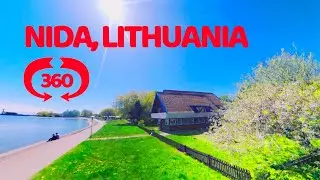 Nida,  Lithuania  VR 360 travel video.  Нида, Литва.
