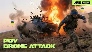 POV: FPV Drone Hunts Ukrainian Pickup at Full Speed