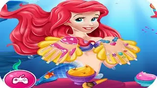 Princess Ariel Nails Salon - Disney Princess Ariel Games For Girls