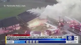 Police overwhelmed by generosity after fire