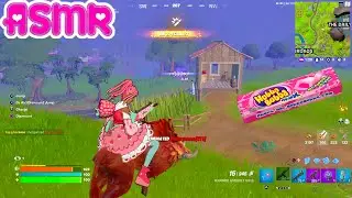 ASMR Gaming 🍀 Fortnite Belle Berry Skin Solo Relaxing Gum Chewing + Controller Sounds 🎧 🍓