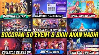 BOCORAN 50 EVENT MOBILE LEGENDS YANG AKAN DATANG! DAWNING STAR, STARLIGHT DESEMBER, EVENT SQUAD SKIN