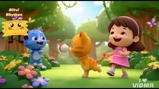 Jungle Adventure Rhymes 🐶🐱 | Fun Animal Song for Kids | Ritvi Rhymes
