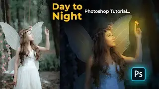 Magical Fantasy Night Effect in Photoshop | Glowing Butterfly Edit Tutorial for Beginner in Hindi