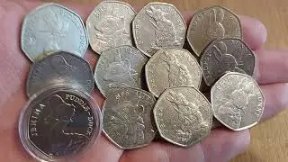4 RARE BEATRIX POTTER 50P COINS