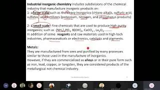 Lecture 1 industrial chemistry