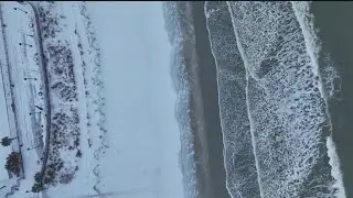 Snow at Myrtle Beach | Drone video