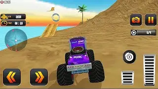 US Monster Truck Driving 3D - Impossible Car Mega Stunts Ramp Simulator - Android GamePlay
