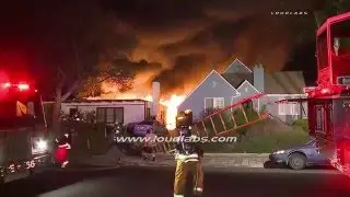 2 Found Dead in Major Emergency House Fire / Hyde Park   RAW FOOTAGE