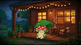 Rainy Morning at the Mushroom Cottage 🍄☕ | Cozy Acoustic Folk & Rain Sounds