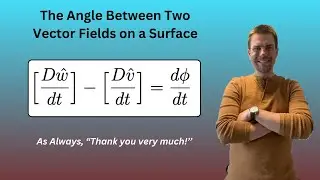 Angle Between Vector Fields on a Surface and the Algebraic Value of the Covariant Derivative