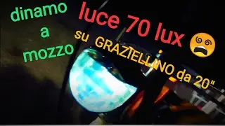 Luce esagerata con dinamo a mozzo Schimano su  simil Graziella