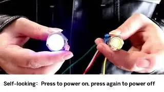 Metal push button switch，reset and latching type. LED light.