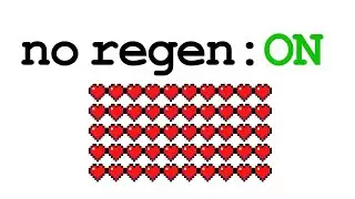 Minecraft 100 health and NO REGEN