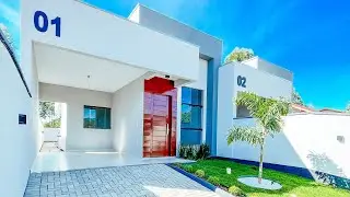 Casa térrea de 100m, 3 quartos sendo 1 suíte, garagem coberta e ótimo acabamento. À venda Guabiruba