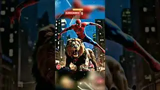 spiderman vs lion 💥 #viral #trending #youtubeshorts #shorts #spiderman #lion #vs