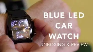 $4 BLUE LED CAR DIGITAL WATCH WITH ARCH DIAL AND SILICON STRAP FROM GEARBEST.COM