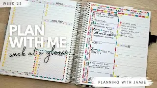 WEEK AT A GLANCE PLAN WITH ME | ERIN CONDREN DAILY DUO PLAN WITH ME | PLAN WITH ME | WEEK 23