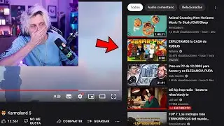RUBIUS se entera que le EXPLOTARON la casa, por los videos recomendados de Youtube | Karmaland 5