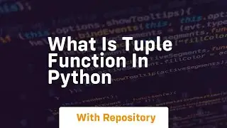 what is tuple function in python