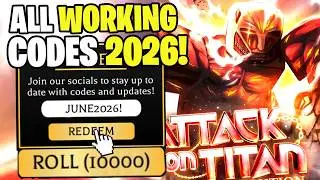 ALL WORKING CODES FOR ATTACK ON TITAN REVOLUTION 2026! ROBLOX ATTACK ON TITAN REVOLUTION CODES