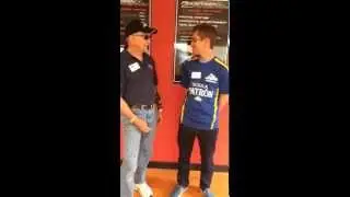 David Bassett interviews Elliott Skeer at the Kart 4 Kids Pro-Am