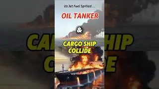 North Sea crash: oil tanker carrying jet fuel hits cargo ship | Container ship hits tanker #shorts