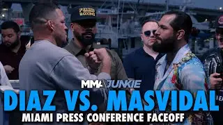 Nate Diaz, Jorge Masvidal Face Off in Front of Rowdy Miami Crowd before Boxing Match